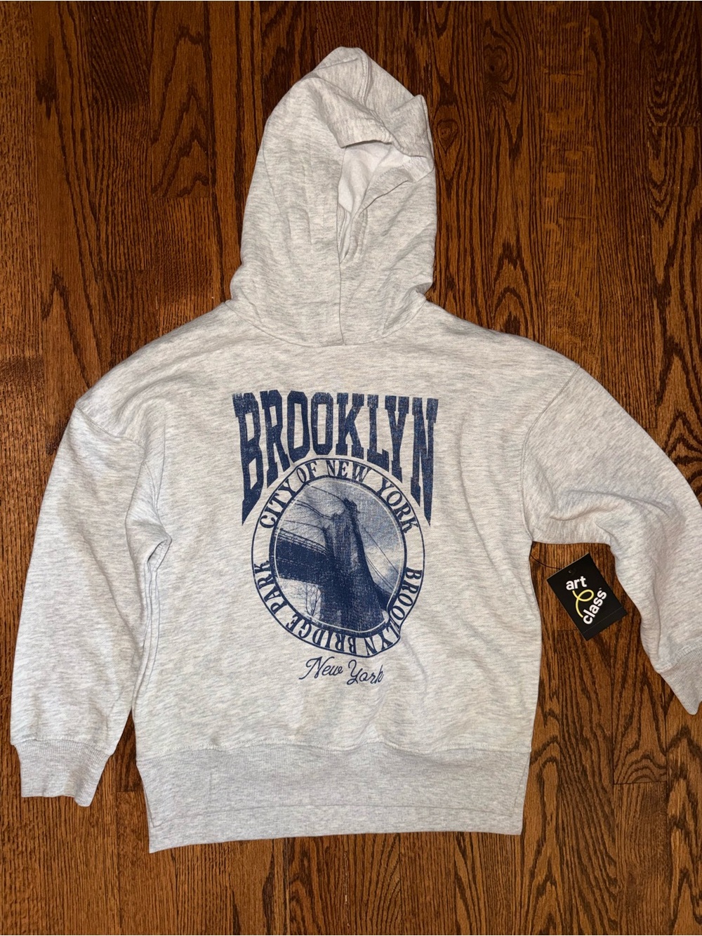 art class Light Gray Hoodie with Black Print